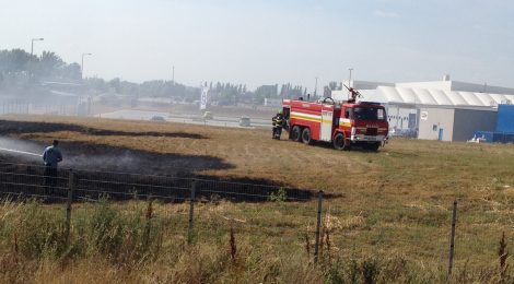 Požiar pri priemyselnom parku v Šulekove